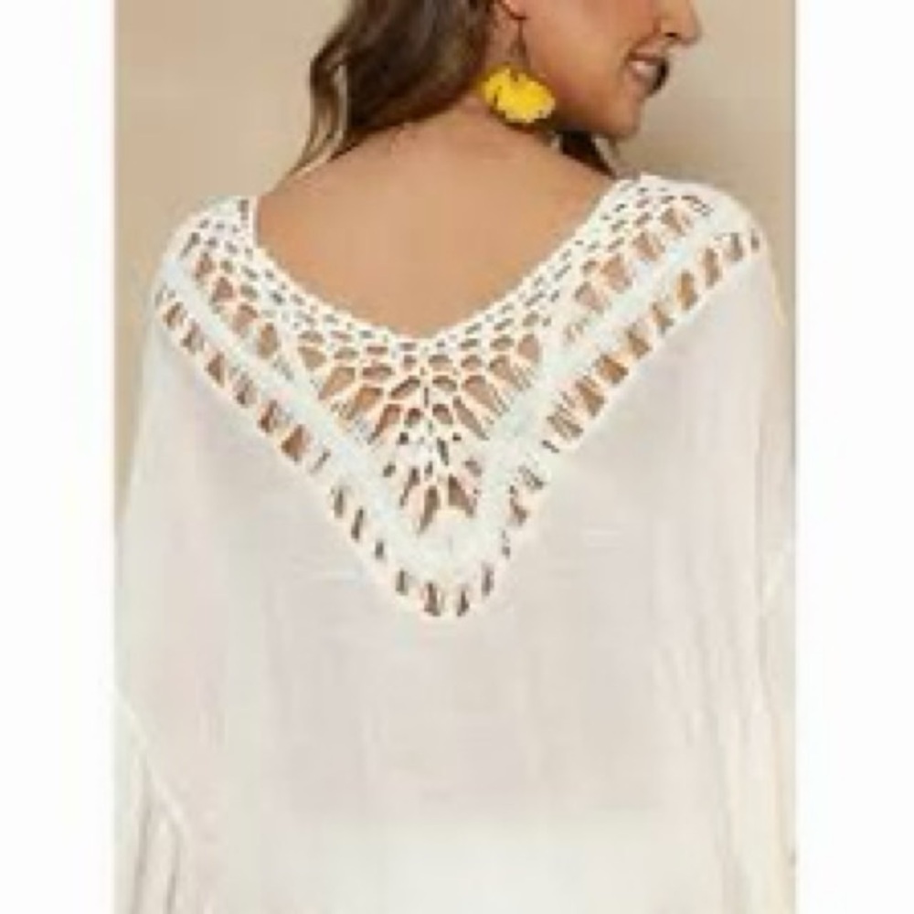 NWT Accessory St. White Lace Beach Kimono by Accessory Street
